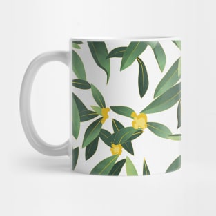 Loquat medlar flower in Autumn // pattern // dark background Mug